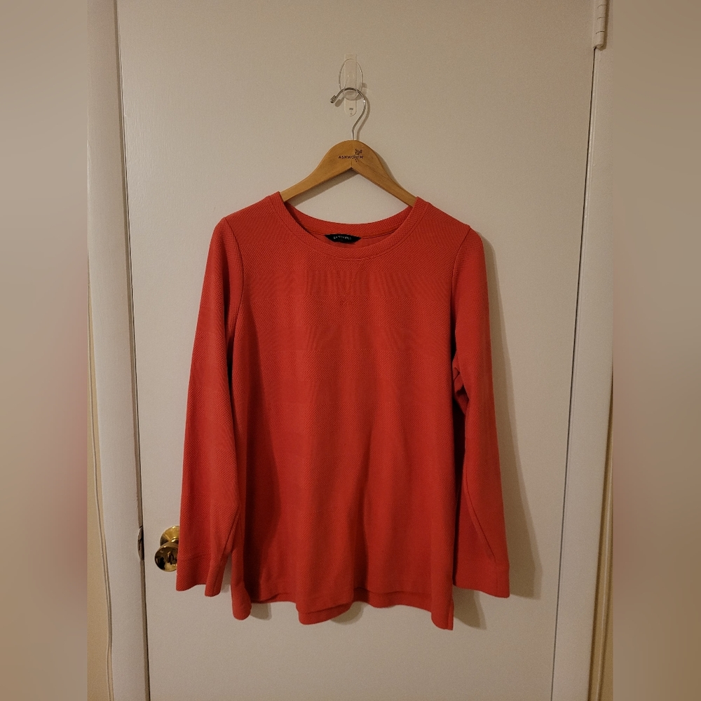 Lands' End Crew Neck Long Sleeve Top